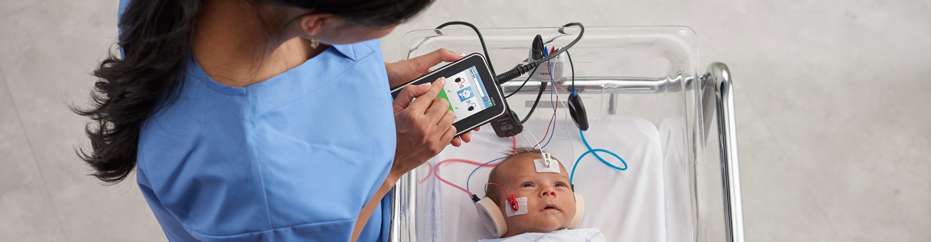 Audiologist AABR Testing Baby